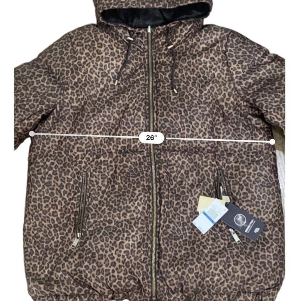 MICHAEL Michael Kors Reversible Cheetah Print Puffer Coat - Picture 7 of 9